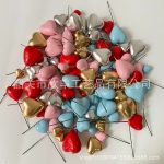 Heart shape glossy Sky blue ball 10p - Image 2