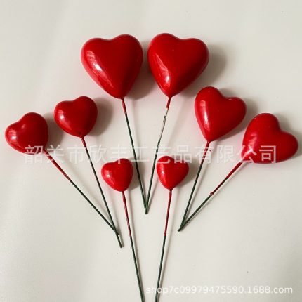 Heart shape glossy Red ball 10p