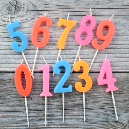 Age candle multi color all number