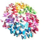 Plastic colored butterfly 12p