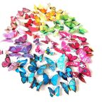Plastic colored butterfly 12p