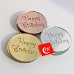 HBD coin topper silver golden pink color