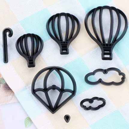 Hot air balloon fondant cutter 8 pieces set