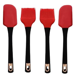 Premium Brush spatula set black red