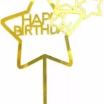 HBD gold 3 star topper