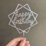 HBD silver 2 square topper