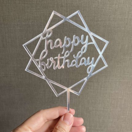 HBD silver 2 square topper