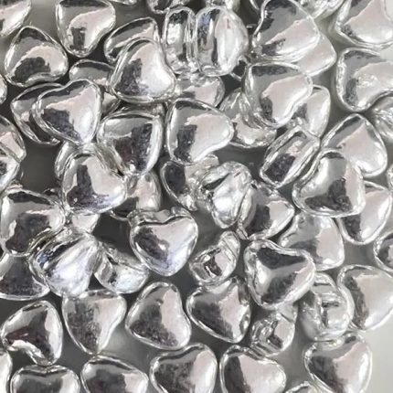 Metallic heart sprinkles 50g