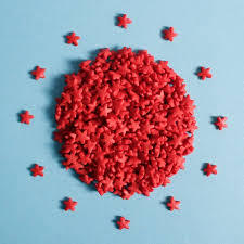 Mini red star sprinkles 50g