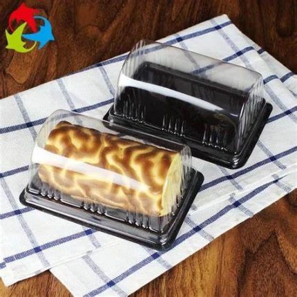 Plastic plain cake box red