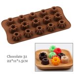 15 Crown flower chocolate silicone mold